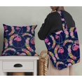 thumbnail image 5 of Soimoi Poly Georgette Fabric Floral Wreath & Flamingo Bird Printed Fabric 1 Yard 42 Inch Wide, 5 of 5