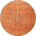 thumbnail image 1 of Ahgly Company Indoor Round Traditional Orange Red Persian Area Rugs, 3' Round, 1 of 6
