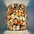 thumbnail image 1 of Artzone Tiffany Sconces Natural Shell Mosaic Wall Light Black Finish Bedroom, 1 of 4