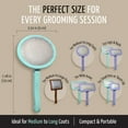 thumbnail image 4 of Tauro Pro Line Wooden Slicker Brush for Dogs & Cats, Deshedding & Detangling Tool for Medium to Long Coats, Round Flexible Cushion, Medium (M), Mint, 4 of 8