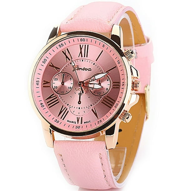 Anself Stylish Women Quartz Watches PU Leather Casual Wristwatch for