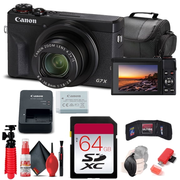 Canon PowerShot G7 X Mark III Digital Camera (3637C001)   64GB Card   More(International Model)
