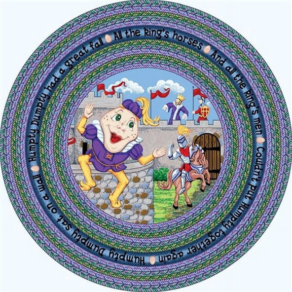 Humpty Dumpty 7 ft.7 in. Round  WearOn Nylon Machine Tufted- Cut Pile Just for Kids Rug