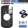 thumbnail image 2 of Funda protectora 2 en 1 + vidrio templado para Garmin Edge 1040 GPS Bike Bicycle Computer Protector de pantalla Película con cubierta de silicona, 2 of 5