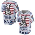 thumbnail image 3 of My Favorite Boston Terrier Calls Me Dad. Happy Father's Day All Over Print 3D Baseball Shirt Gentleman Dog Lover Gifts Softball Sport - 00005, 3 of 6