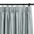 thumbnail image 3 of TWOPAGES 100% Dupioni Silk 52 W X 63 L Inch Pinch Pleat Curtain Light Filtering Drape for Kitchen, 1 Panel, Ice Blue, 3 of 6
