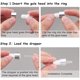 thumbnail image 5 of Paquete de 30 frascos cuentagotas de vidrio transparente de 1 ml para aceites esenciales de ojos, con tapas plateadas y 4 goteros de plástico para muestras de cosmética y aromaterapia., 5 of 7