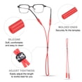 thumbnail image 3 of Uxcell Sangle de Lunettes Réglable en Silicone pour Hommes Femmes, Bleu Clair, 3 of 7