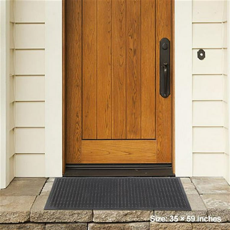 SIXHOME 35x59 Doormat Non Slip Outdoor Mat Durable Front Door Mats Heavy  Duty Absorbent Rubber Welcome Mat Mud Resistant Easy Clean Indoor Outdoor