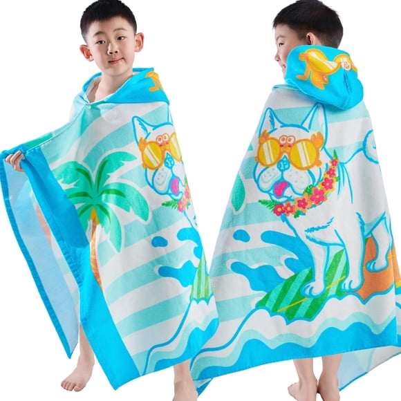 Toalla VOOVA & MOVAS Kids para niños, 76 x 127 cm, algodón, con capucha, absorbente