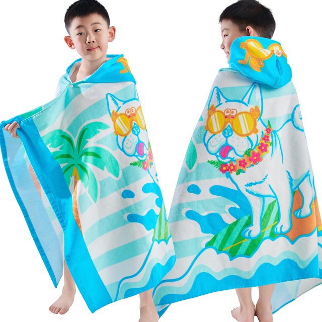 Toalla VOOVA & MOVAS Kids para niños, 76 x 127 cm, algodón, con capucha, absorbente