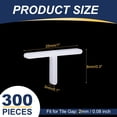 thumbnail image 2 of Uxcell 2mm 5/64 Inch Plastic Tile Spacers T Type Tiling Tools for Floor Wall Ceramic Tile, Clear 300 Pieces, 2 of 6