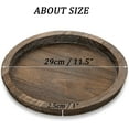 thumbnail image 5 of Rustic Wooden Tray Candle Holder - Small Decorative Plate Pillar Candle Tray Wood for Farmhouse Kitchen Countertop Coffee Table Organizer Home Decor Wedding Centerpiece, 2pcs, 5 of 5