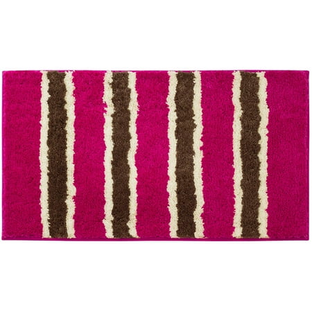 - Bathtopia Ace Microfiber Stripe Bath Rug