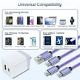 thumbnail image 7 of USB C Block, Hootek Dual Port PD20W+QC18W Type C Charger with 2Pack 6FT Charging Cable Type C Cable USB C to C Charging Cables USB C Wall Charger Adapter Type C Brick for iPhone 15 Samsung, Purple, 7 of 7