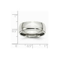 thumbnail image 2 of Stainless Steel Ridged Edge 8mm Polished Band Ring - Size 8, 2 of 2