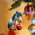 thumbnail image 3 of KCEHTA Horse Christmas Ornaments, Horse Ornaments for Christmas Tree, 2D Acrylic Cute Cartoon Horse Pendant Christmas Horse Decorations for Home Party Decor, 3 of 4