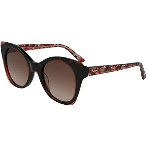 NEW Bebe BB 7227 240 Dark Tortoise & Red Sunglasses with Bebe Case