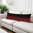thumbnail image 2 of Black Red Ombre Body Pillow Covers 20"x60", Modern Abstract Art Gradient Soft Brushed Microfiber Breathable Throw Pillow Covers, Decorative Pillowcase with Zipper for Couch Sofa Bedroom Living Room, 2 of 9