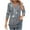 Grey, variant on bbymog Fashion Women's Casual Printed V-Neck 3/4 Sleeve T-shirt V-Neck Wrinkle And Stripe Tops Purple B XL