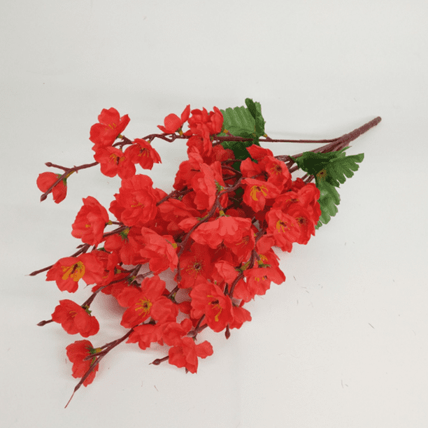 Xiao Hua 3 flores artificiales de flor de durazno, flores artificiales para decoración de bodas