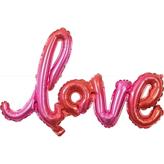 Valentines Decorations love balloon set pink aluminum film large lips large  love