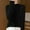 Black, variant on Turilly Fashion Women's Casual Semi High Neck Solid Color Loose Base Knitted Sweater