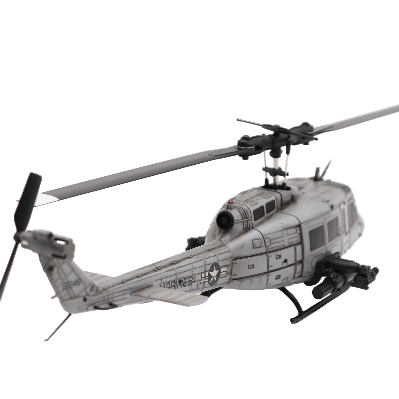 RC-ERA C032 UH-1 Huey 1/48 RC Helicopter 6CH Flybarless Brushless Aircraft with Optical Flow Positioning, TOF Altitude Hold, 6 Axis Gyro, One Key Inverted Flight, RTF for Adults, Gray - 2 battery