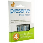 Preserve Triple Razor Blades, 4 CT