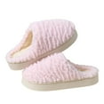 thumbnail image 4 of Fuwddey Slippers for Women Thermal Soft And Comfortable Fuzzy Warm Fleece Lined Slippers Women'S Home Bedroom Flat Slippers House Shoes, 4 of 4