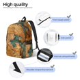 thumbnail image 3 of Balery Antique Map Adventure Scene Mochila Clásica Impresa Básica para Viaje, Mochila Escolar Resistente al Agua, Mochila de Lona con Correas Ajustables-Small, 3 of 5