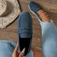 thumbnail image 5 of Women's Casual Loafers Comfortable Slip On Suede Walking Shoes Wide Toe Box Non Slip Lightweight Dress Shoes, 5 of 8