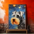 thumbnail image 2 of Miniature Schnauzer Dog Starry Night Van Gogh Wall Art Canvas for Living Room Oil Painting Artwork Landscape Canvas Artwok for Living Room Bedroom Home Decorations Wall Decor Large, 2 of 4