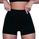 thumbnail image 1 of Advancent Trajes de ejercicio de 2 piezas Pantalones cortos a prueba de sudor de cintura alta Tops cortos Uniforme atlético Pantalones cortos negros/L, 1 of 6