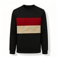 thumbnail image 5 of Babcutegg Mens 2-Piece Outfit Color Block Crew Neck Sweatshirt and Jogger Pants Fashion Casual Set Red Size 3XL, 5 of 6