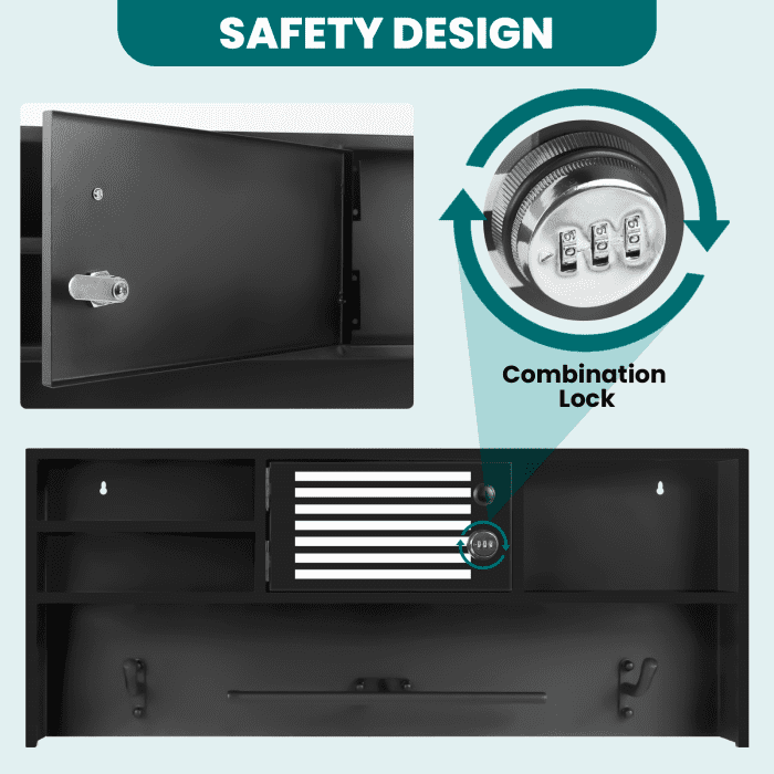 Utility Storage Hanger, Wall-Mount Slim 3.9-Inch Depth, No Assembly Required, Duty Gear Organizer, for Car, Indoor Use