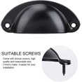 thumbnail image 5 of 12 Pack Seashell Shaped Iron Handles For Kitchen Cupboard Door, Drawer Pulls (black Cup Pulls), 5 of 5