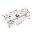 thumbnail image 4 of Rannb Slide Latch Stainless Steel Door Window Latch Sliding Barrel Bolt Lock for Home/Office Security 4-Inch Length -Pack of 2, 4 of 4