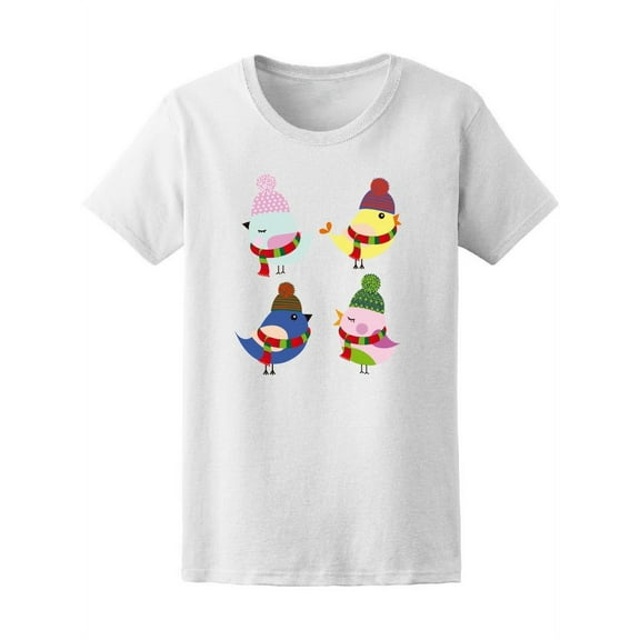Cute Winter Clothes Birds Tee Women's -Image by Shutterstock