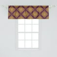 thumbnail image 2 of Ambesonne Oriental Window Valance, Arabian Lacy Like Motif, 42" x 18", Purple and Dark Yellow, 2 of 3