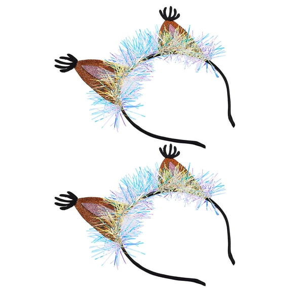 Luxshiny 2Pcs Orange Creative Squirrel Ear Hair Hoop Durable Hair Accessory for Party Use