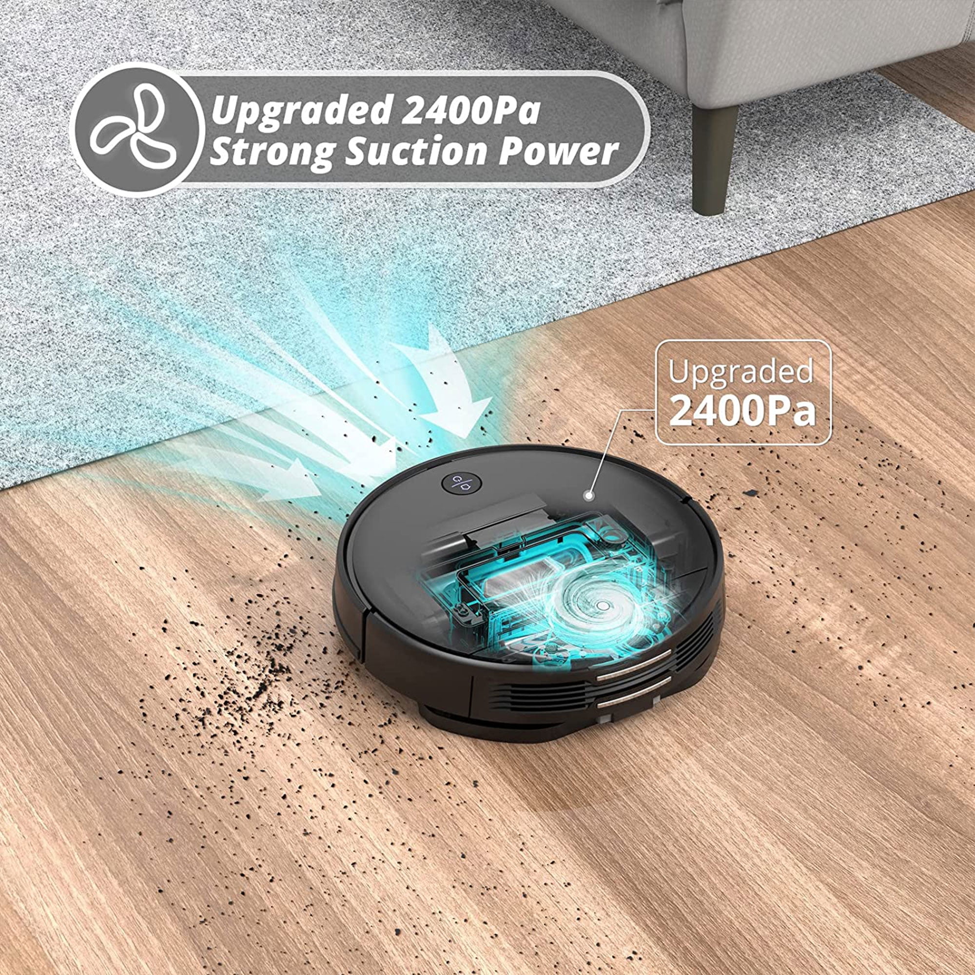 Viomi Smart Robot Vacuum V2 Max Duster Vacuum & Mop for Multi Floors, Black