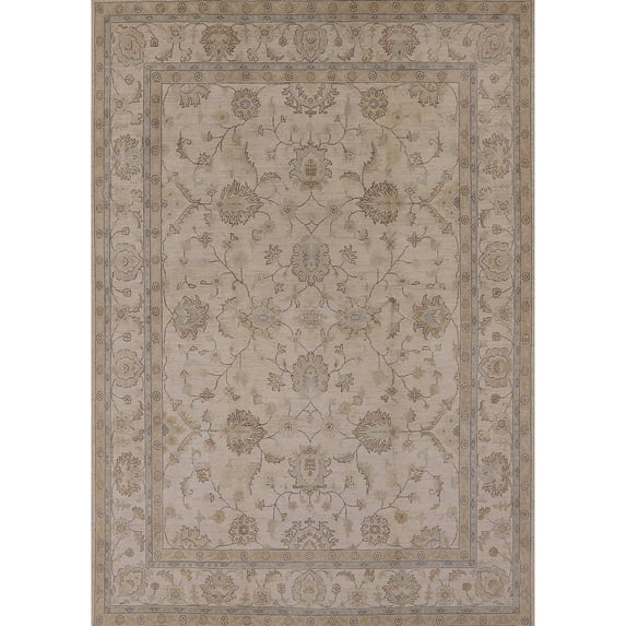 Ahgly Company Indoor Rectangle Mid-Century Modern Dark Almond Brown Oriental Area Rugs, Swatch Sample