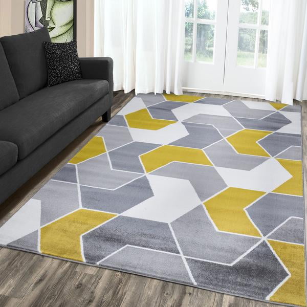 A2Z Monaco 1943 New Geometric Modern Soft Hallway Runner Area Rug Tapis Carpet (5x7 7x9 8x10)