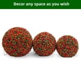 thumbnail image 6 of Towallmark 2 PCS 16.9'' Artificial Topiary Balls UV Protected, Flower Topiary Balls Decorative Balls for Indoor Outdoor Decor, Wedding Decoration, Red, 6 of 8