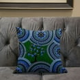 thumbnail image 5 of Amrita Sen Boho Mandala Plant Throw Pillow in Indigo Geen Yellow 16x16, 5 of 5