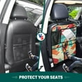 thumbnail image 5 of Car Seat Back Protector,Waterproof & Stain Resistant Kick Mats with Tablet Holder & Organizer Pockets,Easy-Clean Nylon Back Seat Protector Victory Fist, 5 of 7