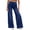 Navy blue, variant on High Waist Women Stretchy Wide Leg Jeans Casual Pull on Denim Pants