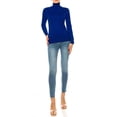 thumbnail image 3 of Women's Long Sleeve Turtleneck Semi Fitted Knitted Pullover Sweater Tops, 3 of 4