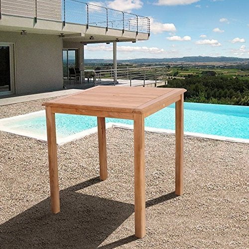 Patio Furniture, Patio Table, Teak Patio Furniture, Bar Table, 41-inch High Water Resistant and ...